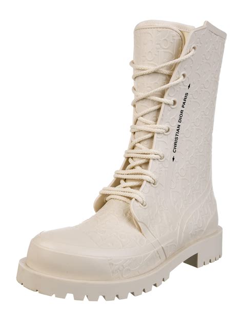 dior rubber combat boots|christian dior thigh boots.